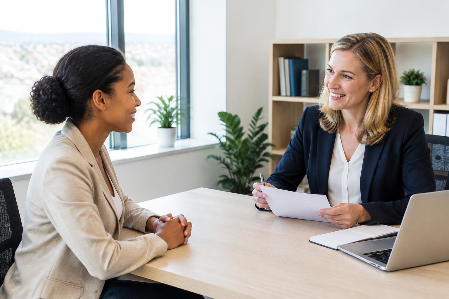 Candidate in a job interview
